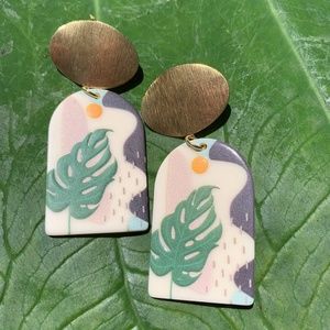 Acrylic Art Stud Earrings